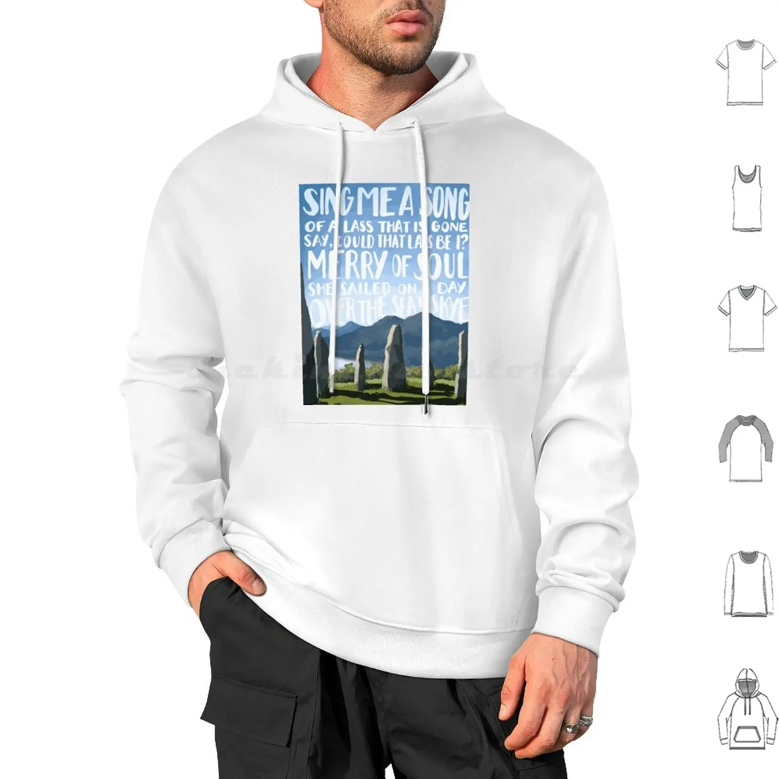 Sea To Skye Hoodies Long Sleeve Skye Outlander Boat Song Sea Ocean Claire Jamie Fraser Malcolm Scotland Standing