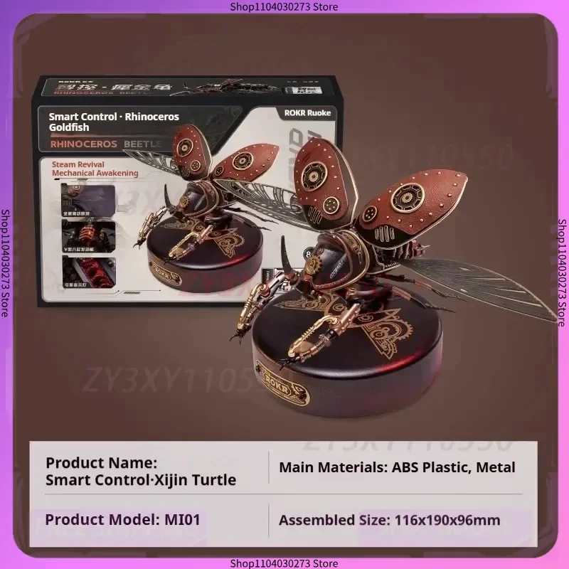 

Mechanical Manta Ray Figurine Trendy Assembly Model Ornament Toy For Boys Valentine'S Day Gift Action Handmade Collectible