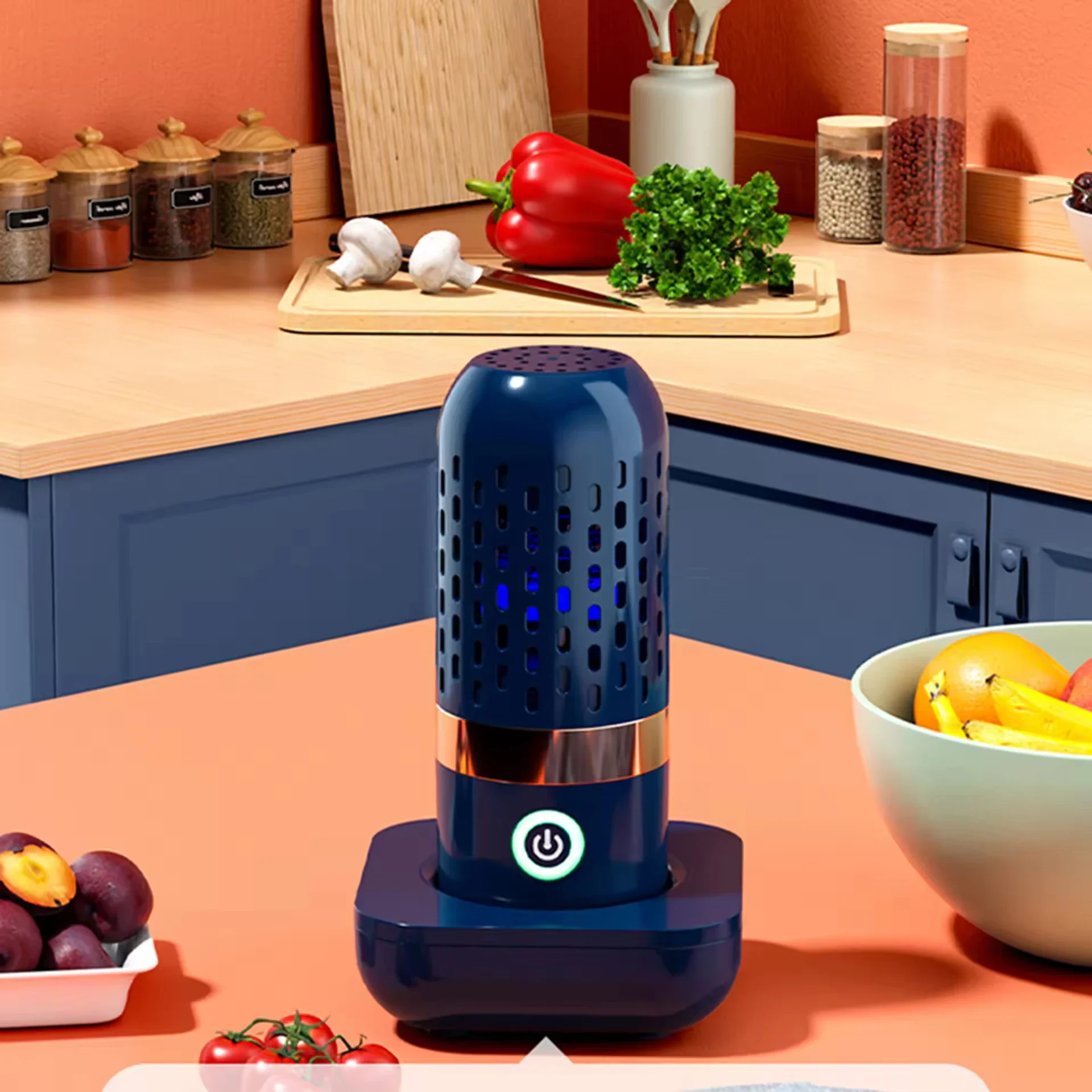 Kitchen Household Capsule Fruit and Sterilization Portable Wireless Agricultural Residue Automatic Vegetable Washing Machine