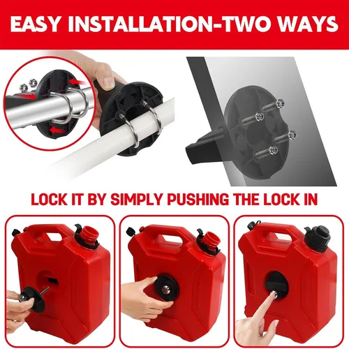 Imagen 2 del producto Accesorios para motocicleta con cerradura para niños, tanque de combustible, latas de gasolina, barriles, contenedor de repuesto de Gas, tanque de combustible antiestático, 3/5L