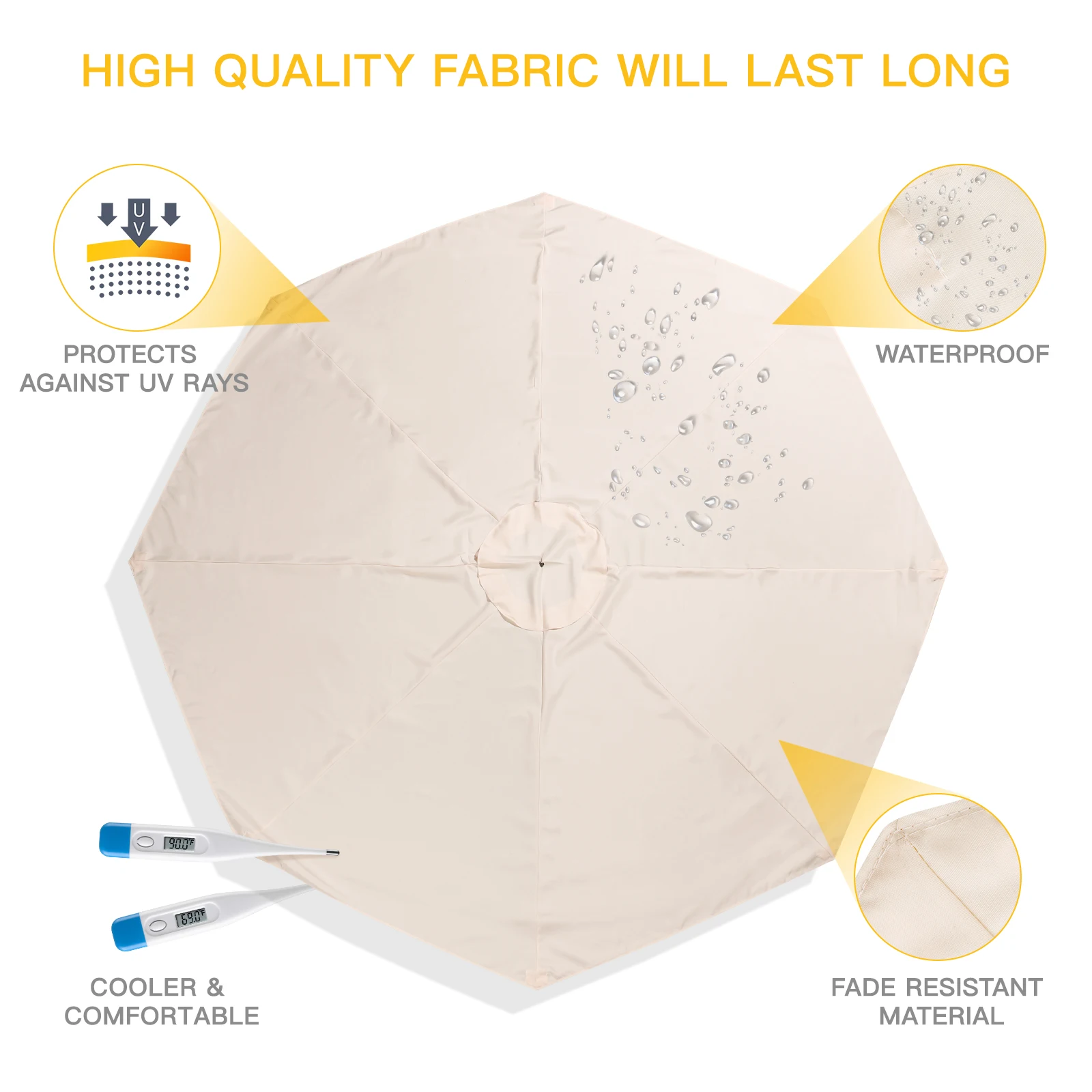 

ZK30 Dropshipping Parasol diameter 3 meters side courtyard banana umbrella parasol replacement umbrella cover without bracket