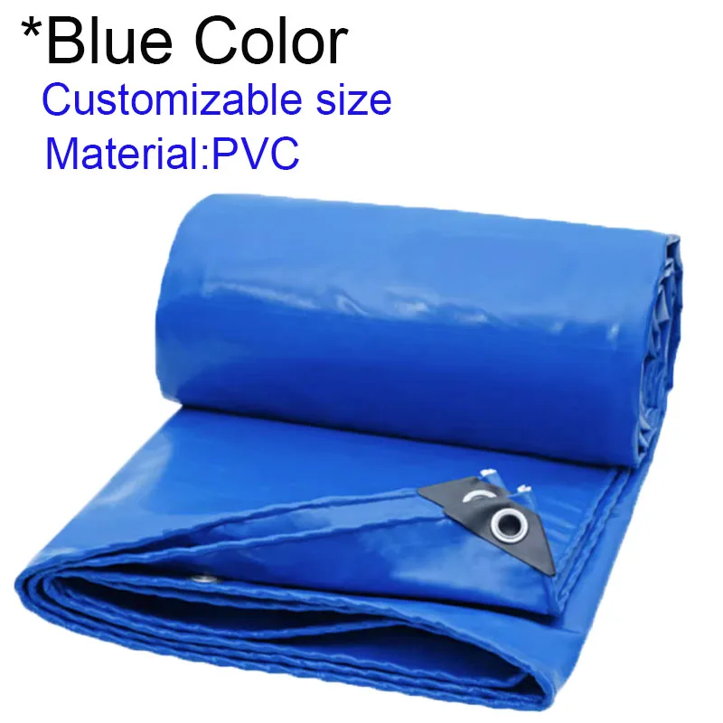 Blue PVC Thickened Waterproof Cloth Sunscreen Heat Insulation Cold-resistant Durable Tightly Organized Wear-resistant