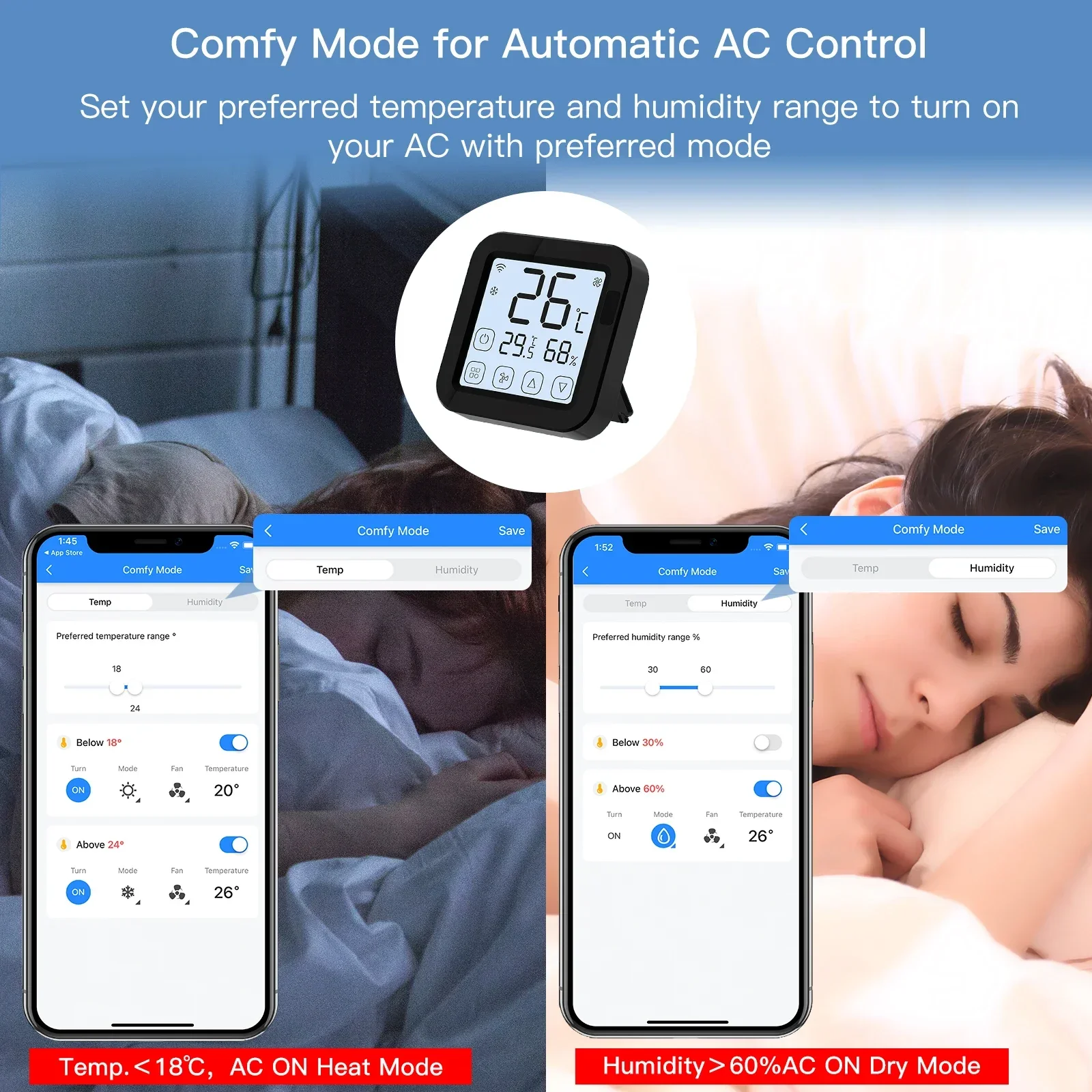 MOES Tuya WiFi IR-thermostaatcontroller LCD-scherm Aanraakknop Draadloze afstandsbediening Ingebouwde temperatuur- en vochtigheidssensor alexa