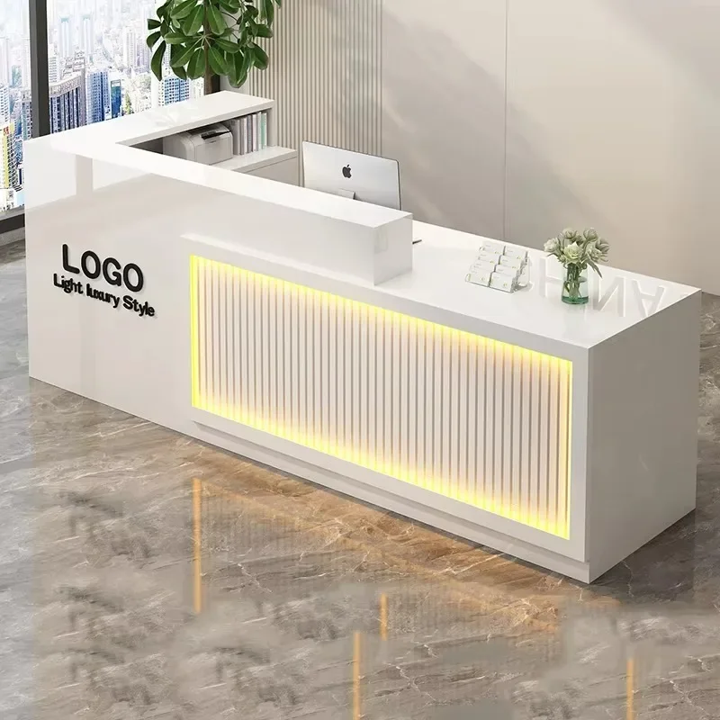 

Desk Storage Senior Unique Beauty Reception Simple Modern Bar Counter Salon Glamour Escritorio De Recepcion Commercial Furniture