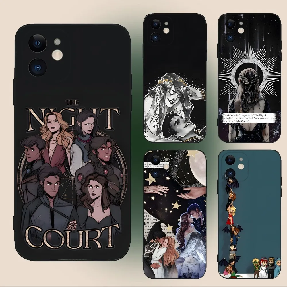 Acotar A Court of Mist and Fury Phone Case For iPhone 15,14,13,12,11,Plus,Pro Max,XS,X,XR,SE,Mini,8,7 Soft Silicone Black Cover