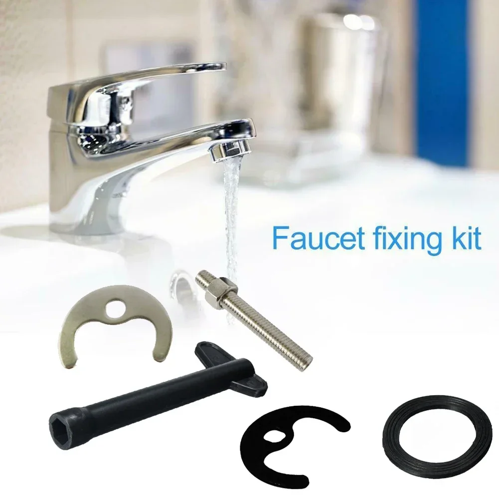 

Kit Tap Faucet Fixing Fitting Kitchen Home Household Accessories Basin Bolt Washer Wrench Plate Easy To Install