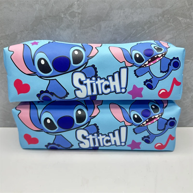 12pcs/lot Kawaii Stitch Pencil Case For School Disney Pencil Box Kawaii Stationery Organizer Pen Bag School Supplies Kids Gift