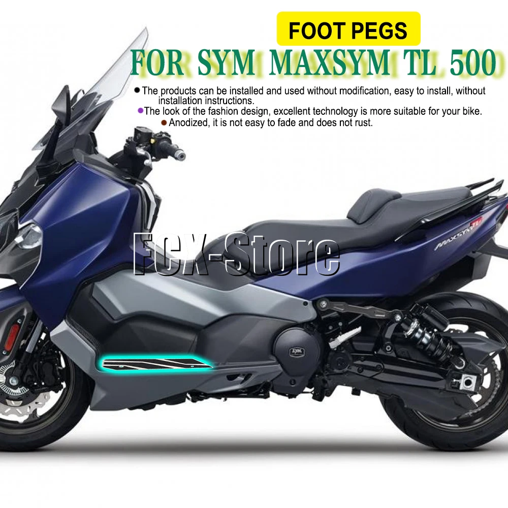 

New Motorcycle Accessories Driver Pedals Foot Pegs Footrests For SYM MAXSYM TL500 Maxsym TL 500