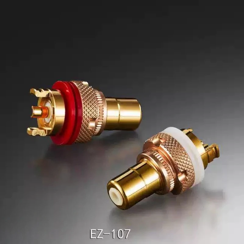 EZ‑107 Phosphor‑Bronze Gold‑Plated  Audio Terminal Hi‑Fi Signal Lotus Socket Amplifier Repair Hardware Part