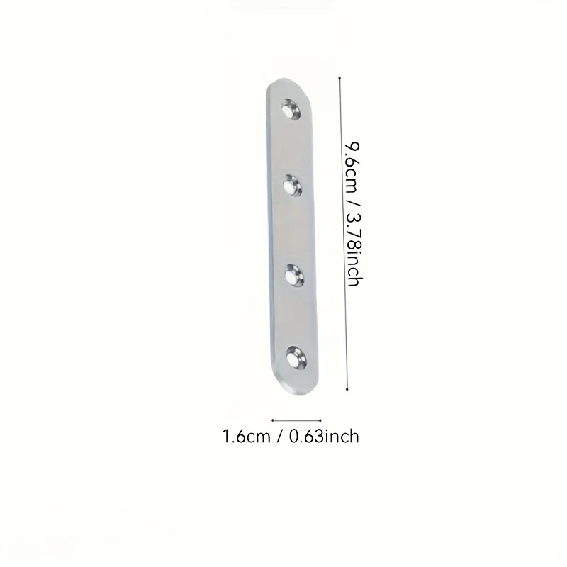 20 pieces of stainless steel angle brackets, 96 mm right-angle brackets, suitable for wooden furniture repair