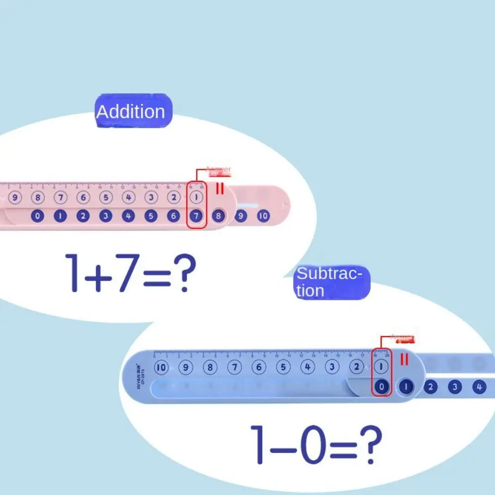 Early Education Number Decomposition Ruler Stationery Learning Straight Ruler Plastic Educational Student Ruler Subtraction