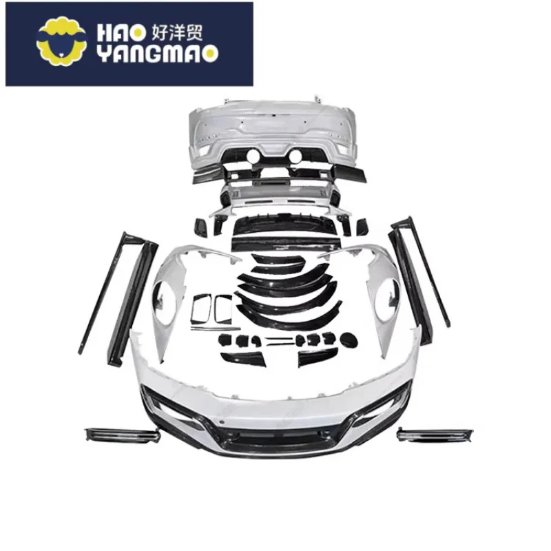Suitable Dry Carbon Fiber + FRP Car Bumper for Porsche 911 992 Upgrade to GT Street R Style Body Kit