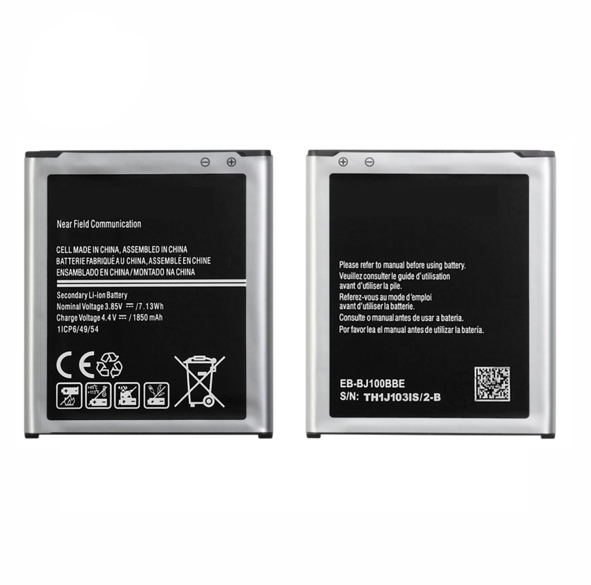 1850mAh EB-BJ100BBE Rechargeable Li-ion Cell Phone Battery for Samsung GALAXY J1 J100 J100H J100FM J100M J100D EB-BJ100CBE