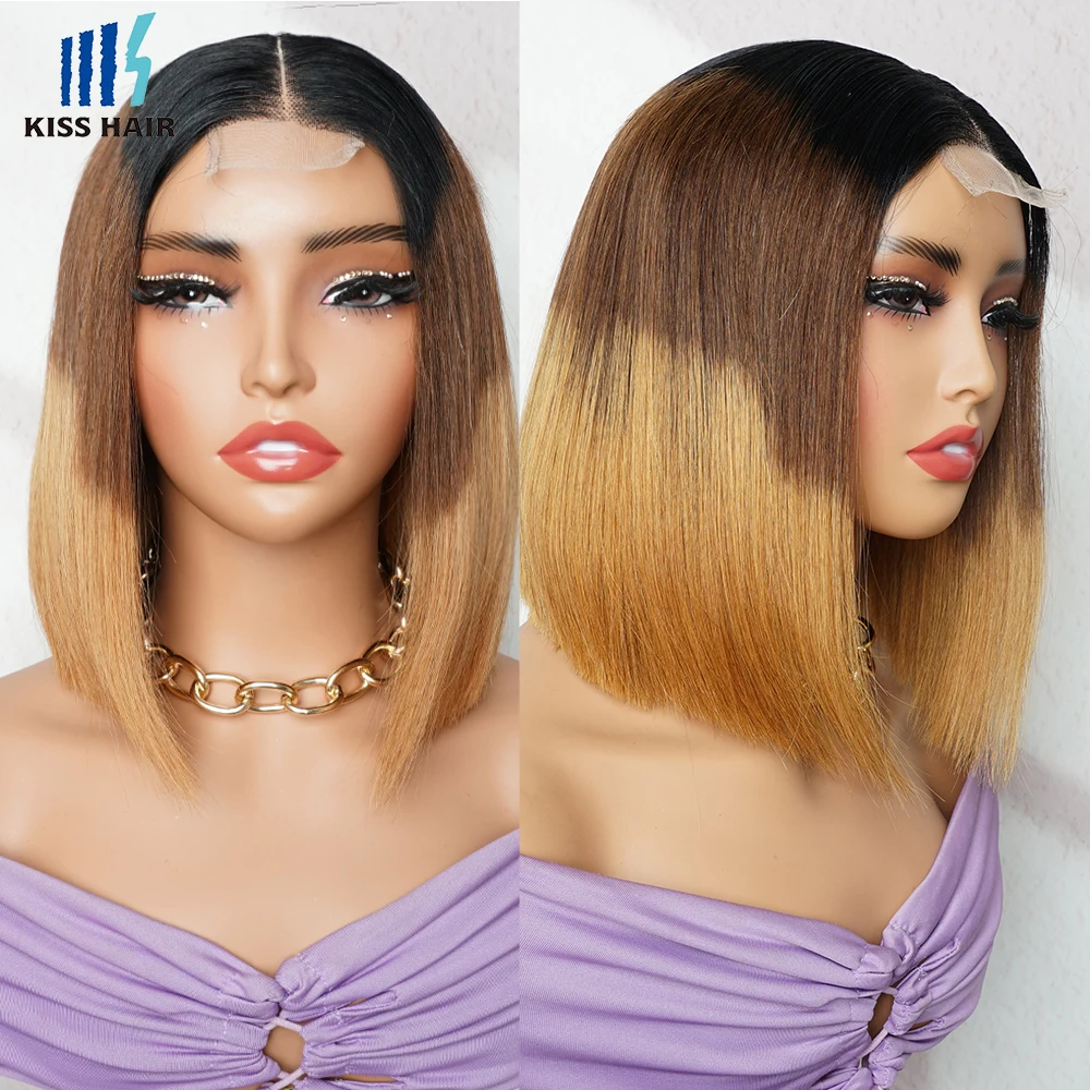 

350% T1B/4/30 Glueless 2*6 Lace Wigs 10inch Short Bob Wig Middle Part 15A Super Double Drawn Bone Straight Vietnamese Human Hair