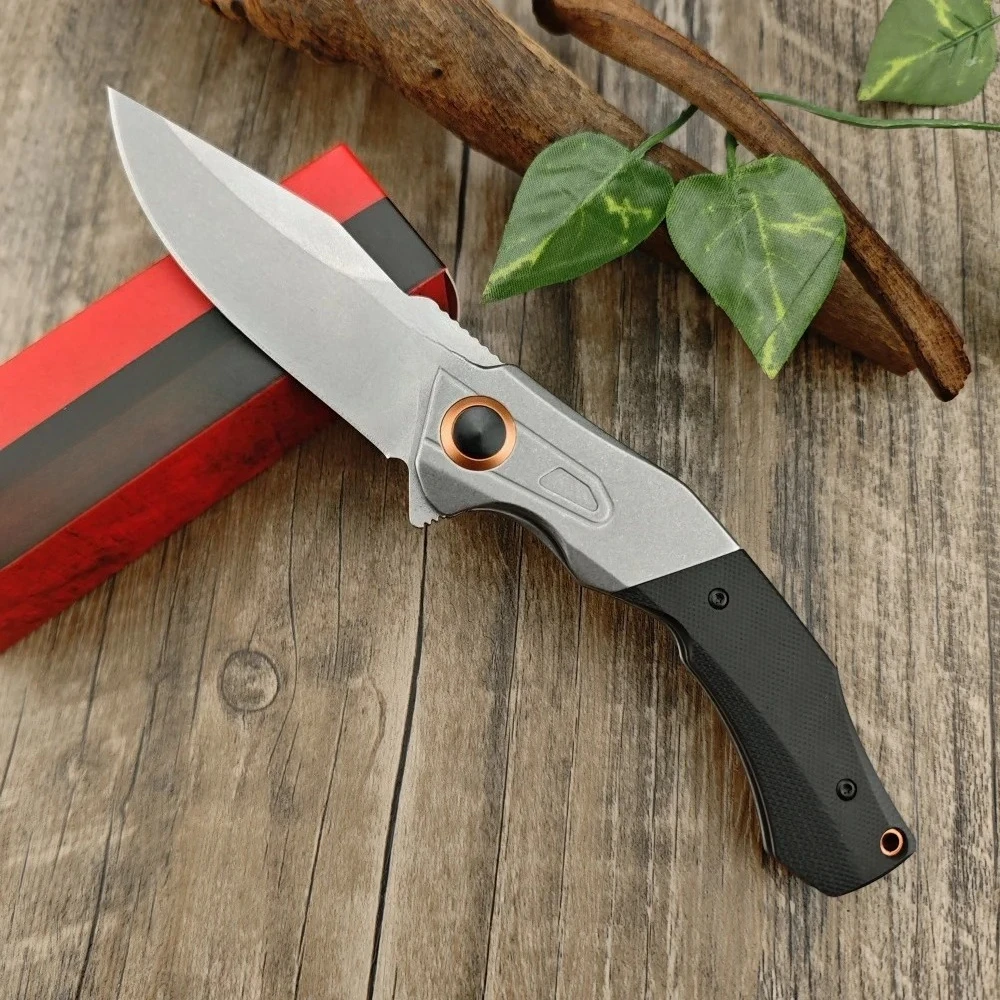 

Высококачественный тактический нож Jungle KS 2035, складной нож для кемпинга, стальное лезвие D2 с ручкой G10, многофункциональный инструмент, походная рыбалка