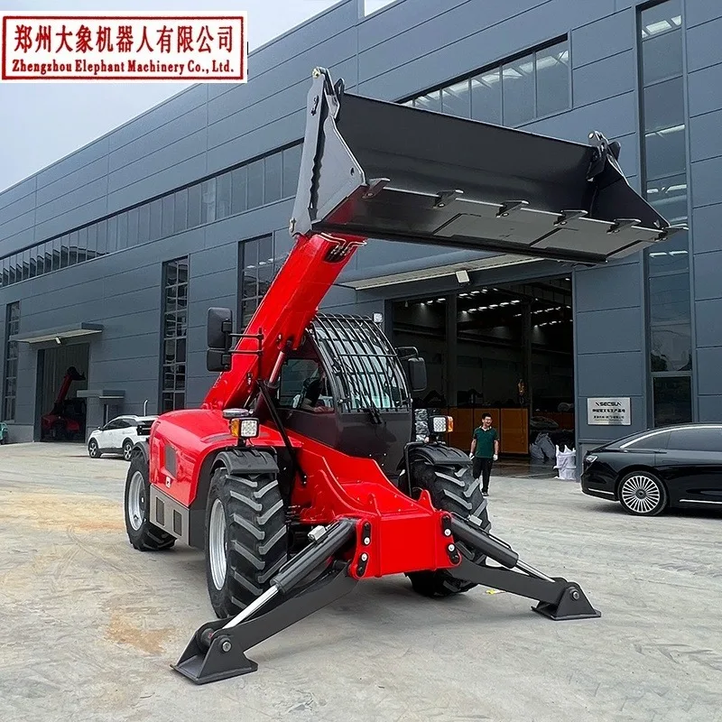 Customized Telescopic Forklift 3 Ton -6 Ton Telehandler With Man Basket And Bucket