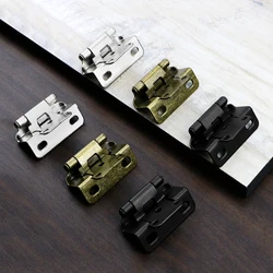 2pcs 1/2Inch Overlay Cabinet Steel Hinges w/screw Self-closing Spring Semi Partial Around Hidden RV Black/Silver/Antique Bronze