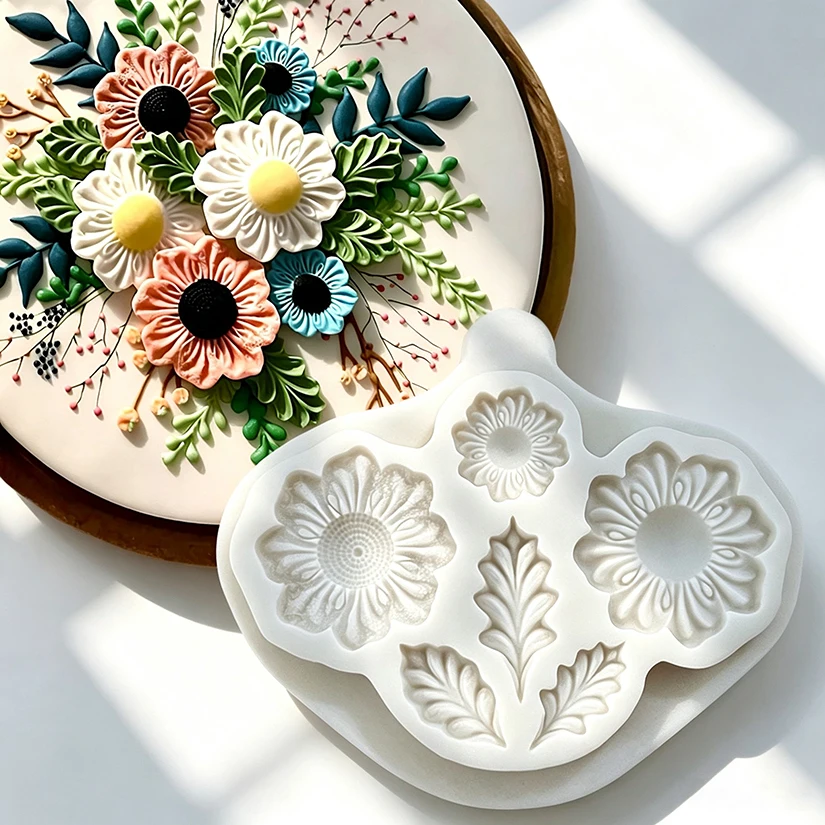 Floral Swag und Drop Silikon Sugarcraft Form Schokolade Cupcake Backform Fondant Kuchen Dekorieren Werkzeuge