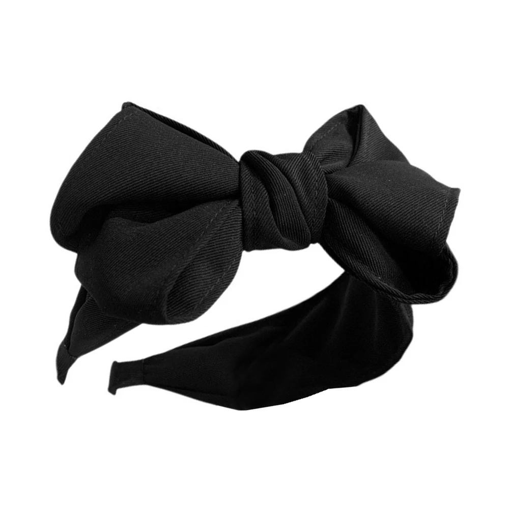 Extra Large Bow Headband Wide Side Head Hoop Bowknot Hairband Casual Turban Hair Hoop Solid Color Hair Bands Headdress Headwear