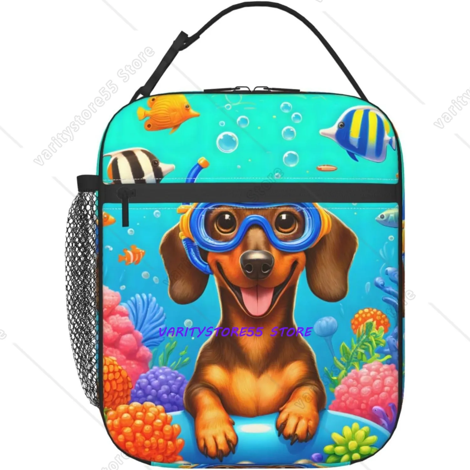 

Термосумка для обеда Weiner Dachshund Diver, изолированная сумка-холодильник для женщин, детей, школьников, портативная сумка для еды