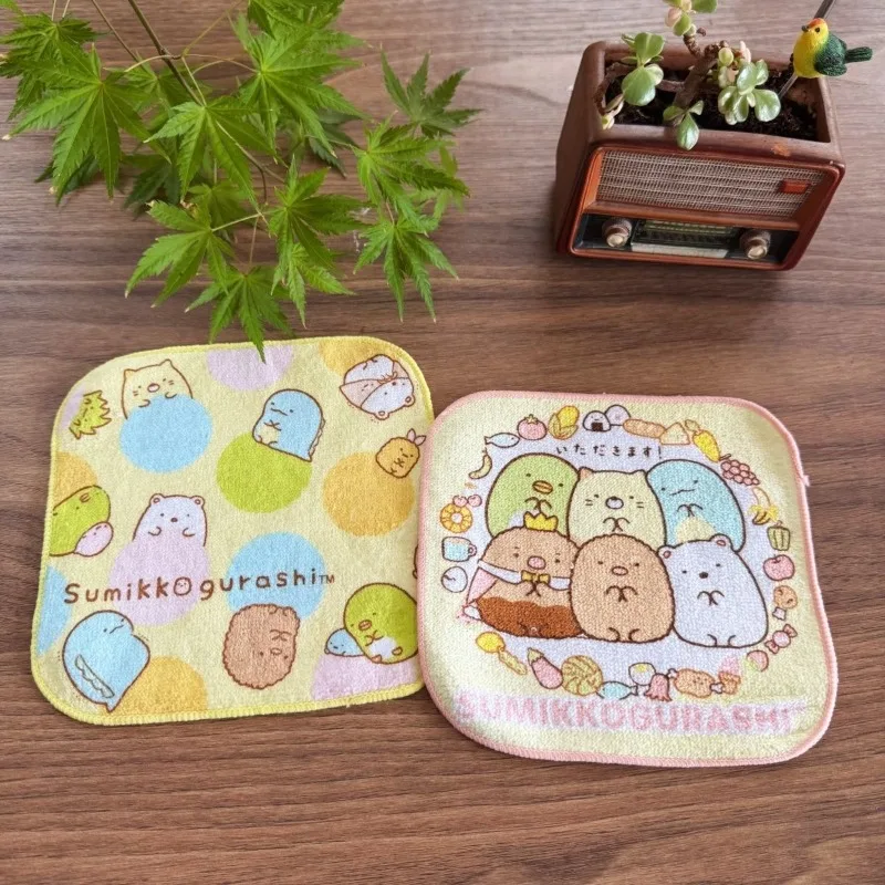 Cotton Corner Creature Square Towel Cute Cartoon Corner Characters Handkerchief Soft Absorbent Small Face Towel Daily