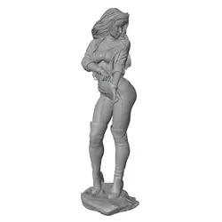 Figura resina 1/24 mujer guerrera – Kit 75 mm para pintar