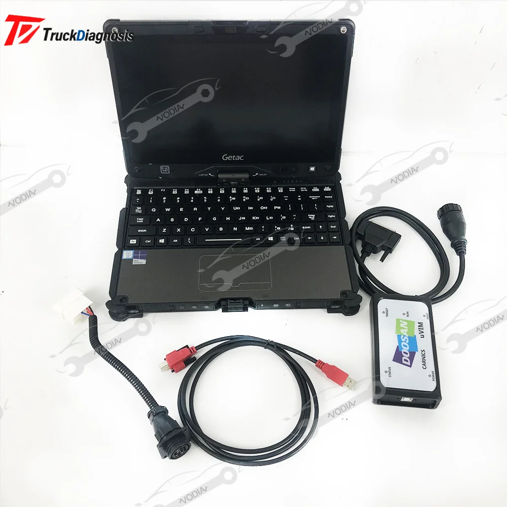 Doosan uVIM Diagnostic Tool Excavator Forklift Engine fault detection OBD Interface DDT CARNICS SCR+DPF+G2 DCU+G2 ECU+G2 Scanner