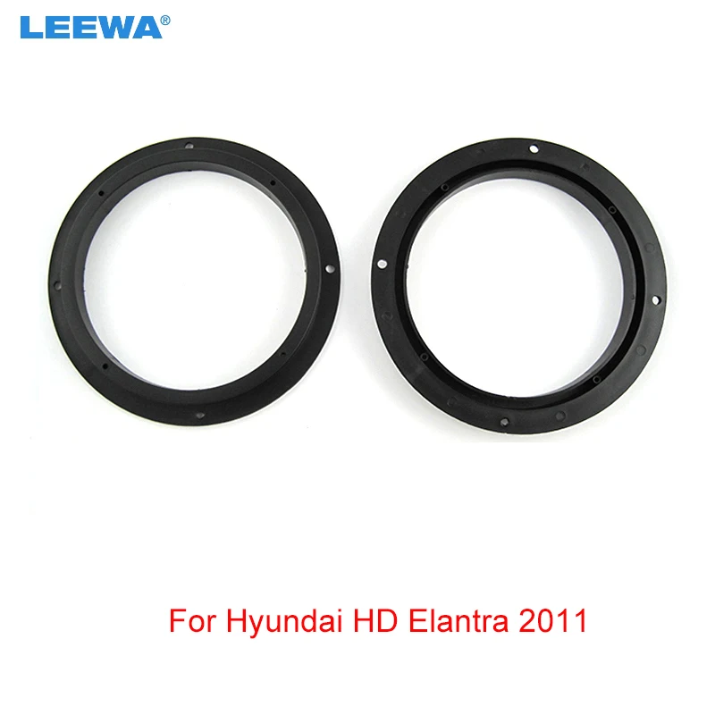 

LEEWA Car Speaker Spacer Mat for Hyundai Elantra 2011 Audio Plates Bracket Pad Stereo Refitting Rings Trim Kit