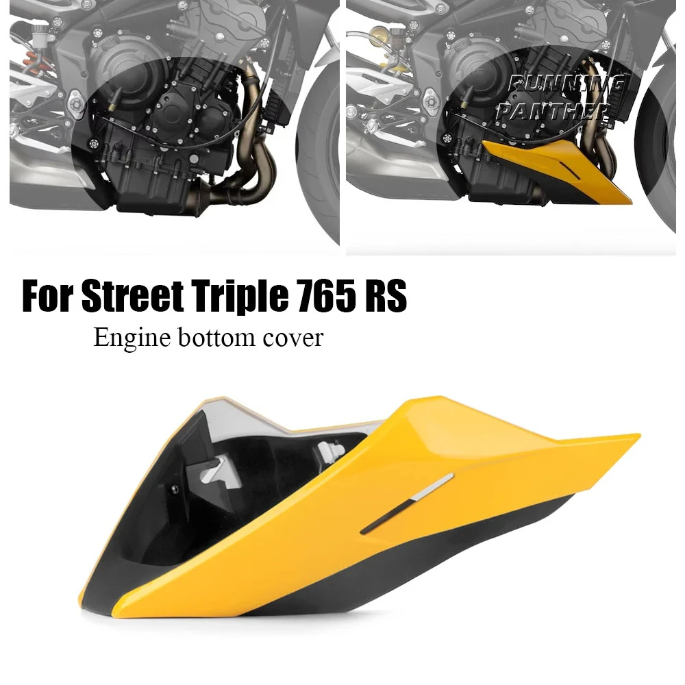 

New Motorcycle Engine Lower Spoiler Body Fairing Protector Guard Chassis Shield For Street Triple 765 RS R 765RS 765R 2023 2024