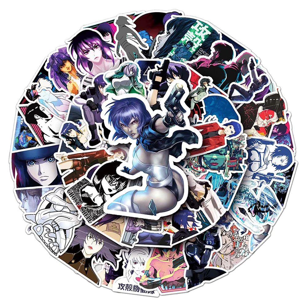 10/30/51pcs Ghost In The Shell Anime Stickers Kusanagi Motoko Cartoon Decals Motorcycle Laptop Phone Classic Cool Manga Sticker