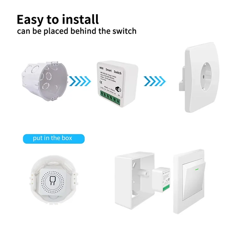 

AT43-Tuya Wifi Smart Switch 16A Wireless Relay Receiver Works With Alexa Google Home Voice Control Enabled