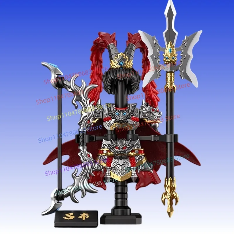 5CM Figure Collectible Edition Three Kingdoms General Lü Bu, Assembly Model Ornament, Anime Cartoon Toy, Holiday Gift Collection