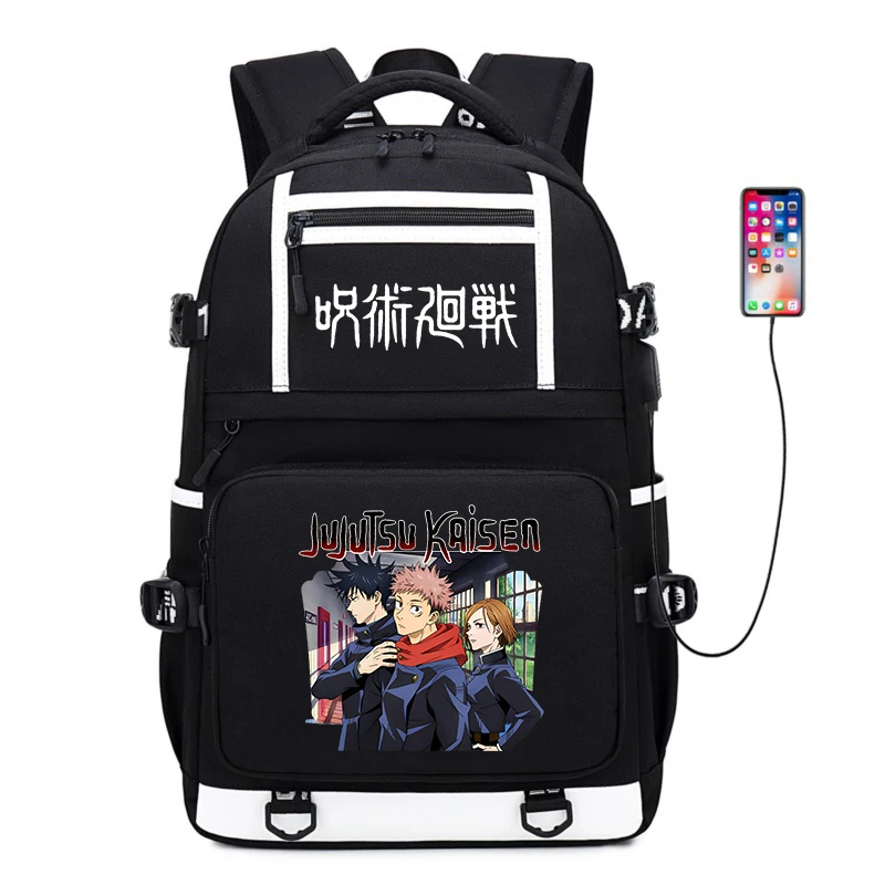 Jujutsu Kaisen printed backpack youth student schoolbag large capacity outdoor travel bag back to school gift