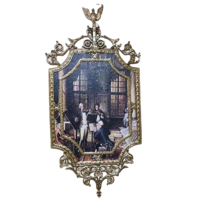 

Золотые бронзовые настенные украшения в европейском стиле классического искусства, украшения дома и картины для украшения отеля.