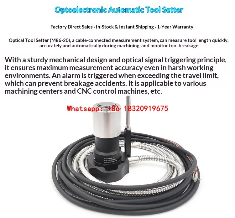 Cyclmotion Photoelectric tool setting device for machining centers, broken tool detection, CNC engraving machines, and M86D-20
