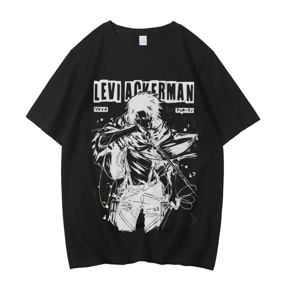 Attack on Titans cotton shirt men streetwear kawaii harajuku  Classic Pastel Grunge tshirt 80s Breathable Gothic Psychedelic