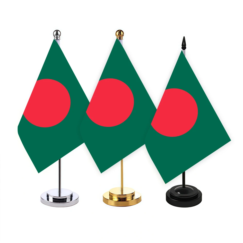 CYPOMELO office desk flag Bangladesh flag 14x21cm Bangladesh desktop small decoration flag including flagpole