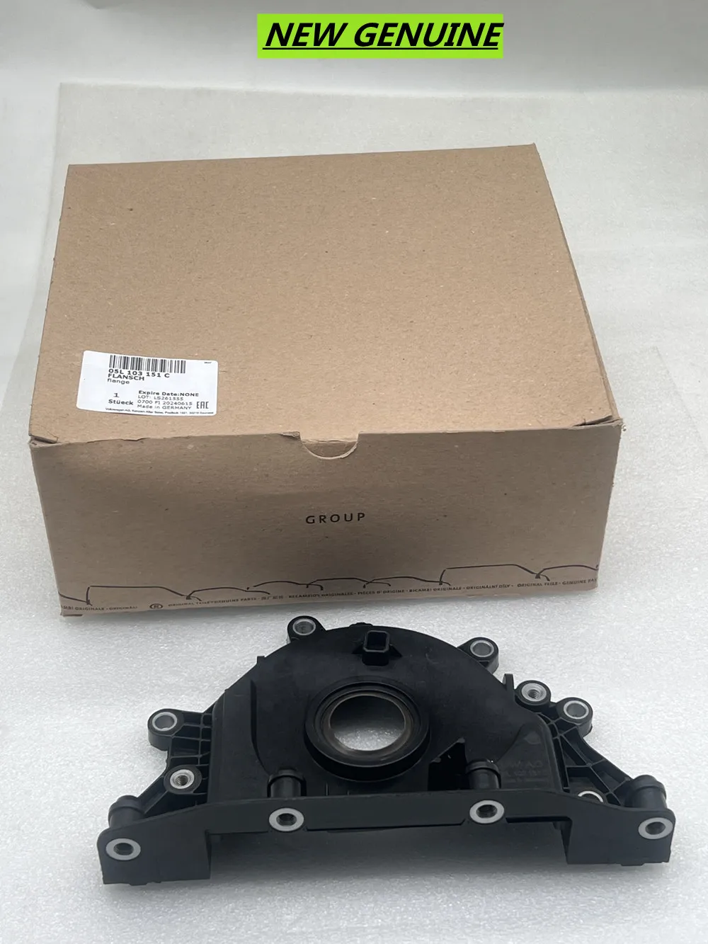 

Genuine NEW OEM Crankcase Sealing flange with gasket 05L103151C for VW Golf 8 2.0 TDI 05L103151C DSR DTT 05L 103 151 C 49486581