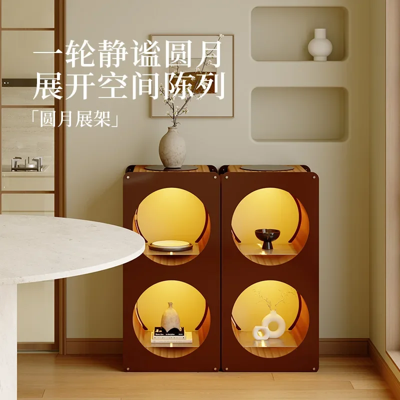 Rak pajangan bercahaya Nakajima untuk toko bata dan semen, pameran produk, sampel, dan perhiasan.