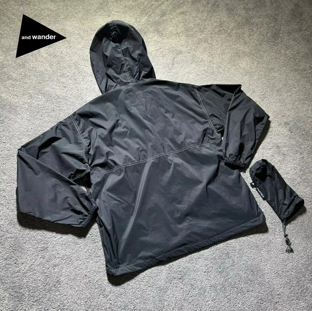 Pertex Wind Jacket Unisex Ultra Light Nylon Hooded Windbreaker Water Repellent Reflective Stitching Outdoor Hiking Trekking Coat