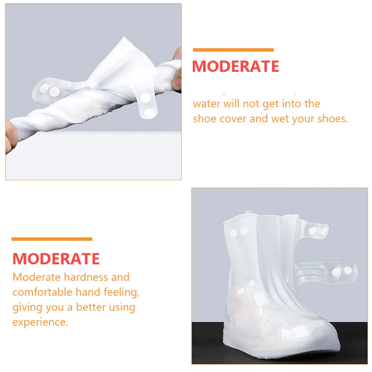 

Non-slip Shoe Covers Hunting Waterproof Overshoes Aldult Travel Rain Protector Pvc Fishing XL Size