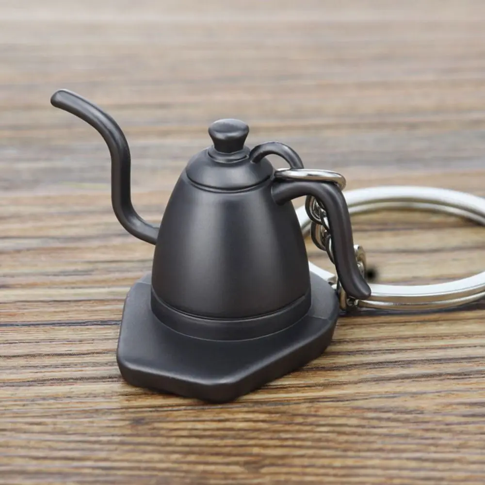 

Metal 3D Creative Coffee Keychain Mini Pitcher Moka Pitcher Keyring Cute Accessories Coffee Handle Keyring Barista Gift