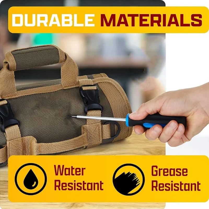 Imagem -04 - Portátil Pequenas Ferramentas Organizer Bolsa Multi-purpose Tactical Toolkit Bolso Profissional Hardware Ferramentas Pouch Roll up Alta Qualidade