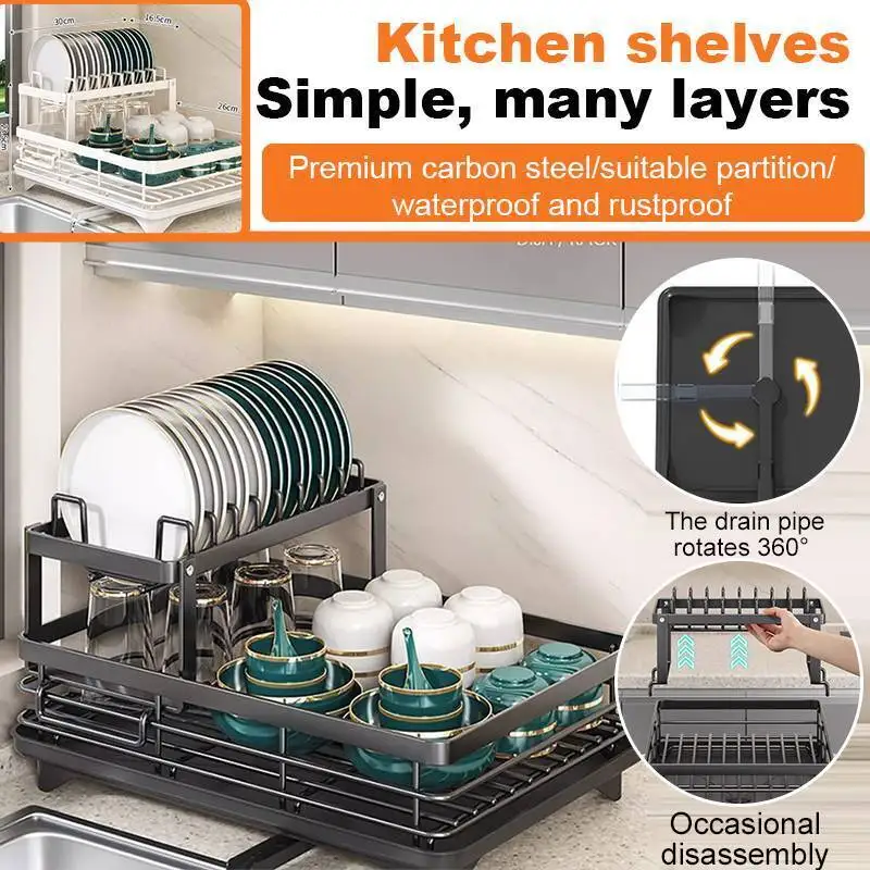 

Household small carbon steel multilayer storage kitchen shelf