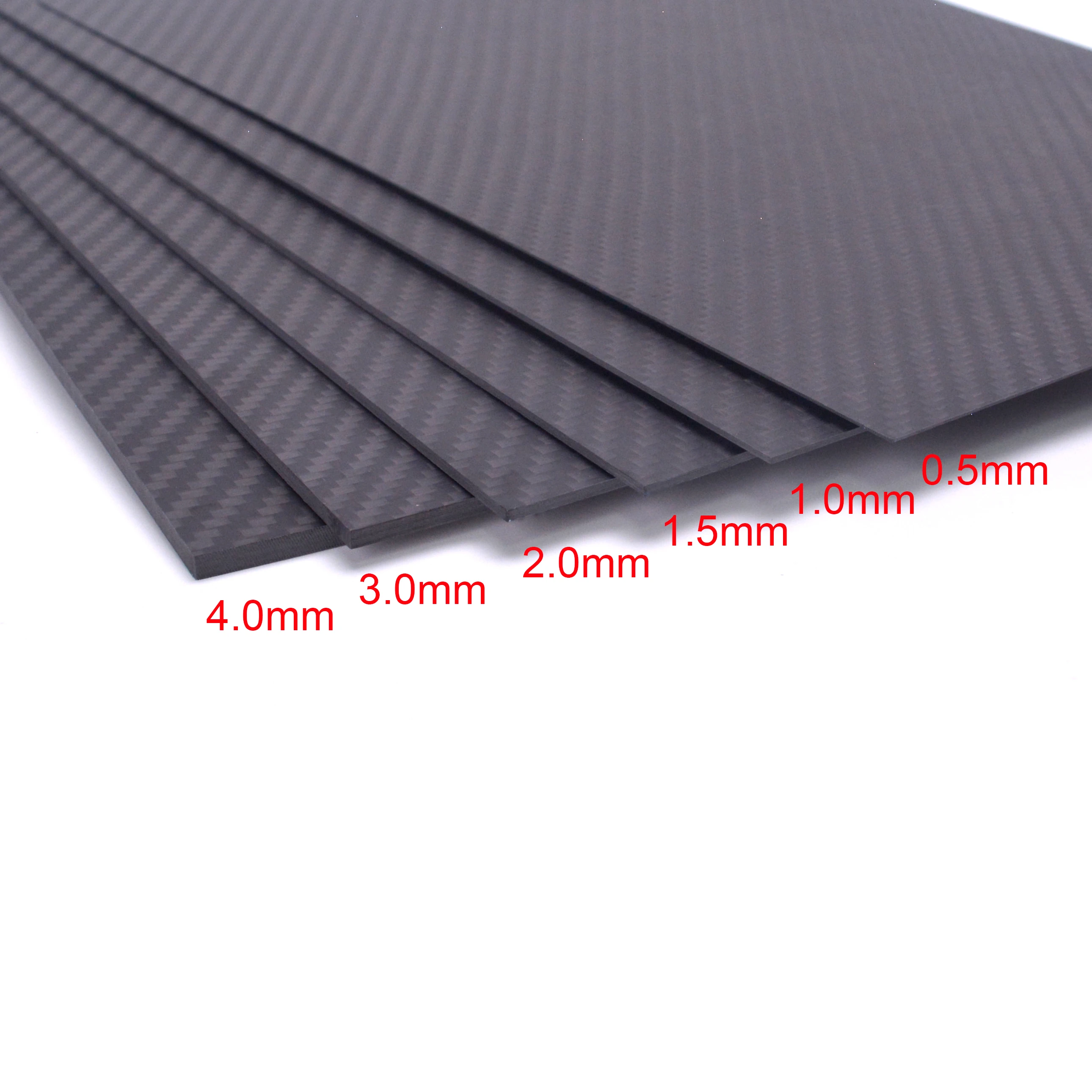 200mm X 300mm 0,5mm 1mm 1,5mm 2mm 3mm 4mm 5mm Kohlefaserplatte Paneelplatten Hochfester Verbundwerkstoff Kohlefaserplatte – Detail 3