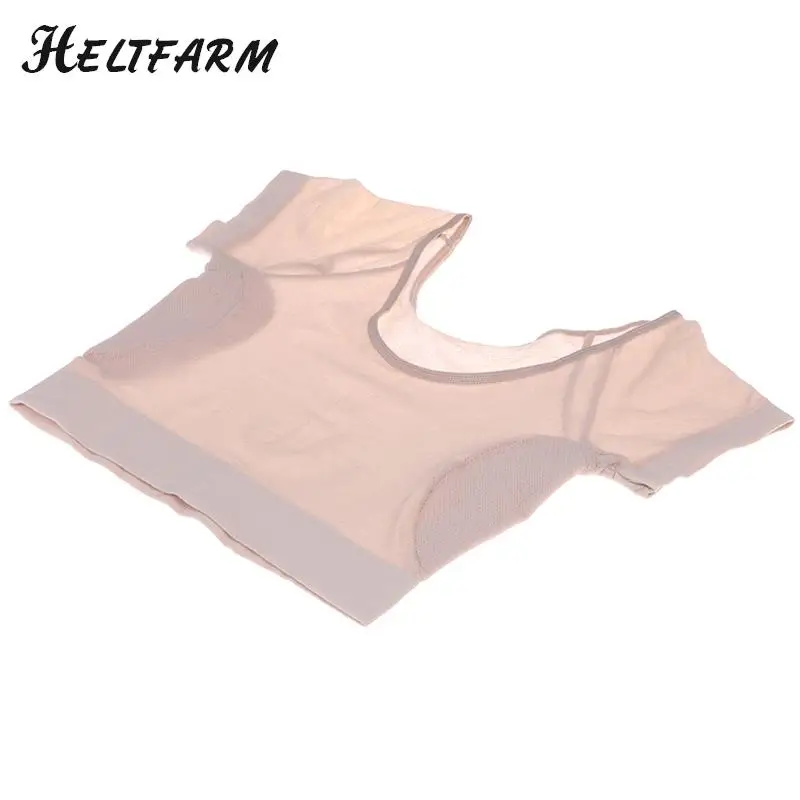 1pcs Reusable Underarm Sweat Pad Vest Menopause Shield T-shirt Shape Sweat Pads Washable Underarm Armpit Sweat Pads