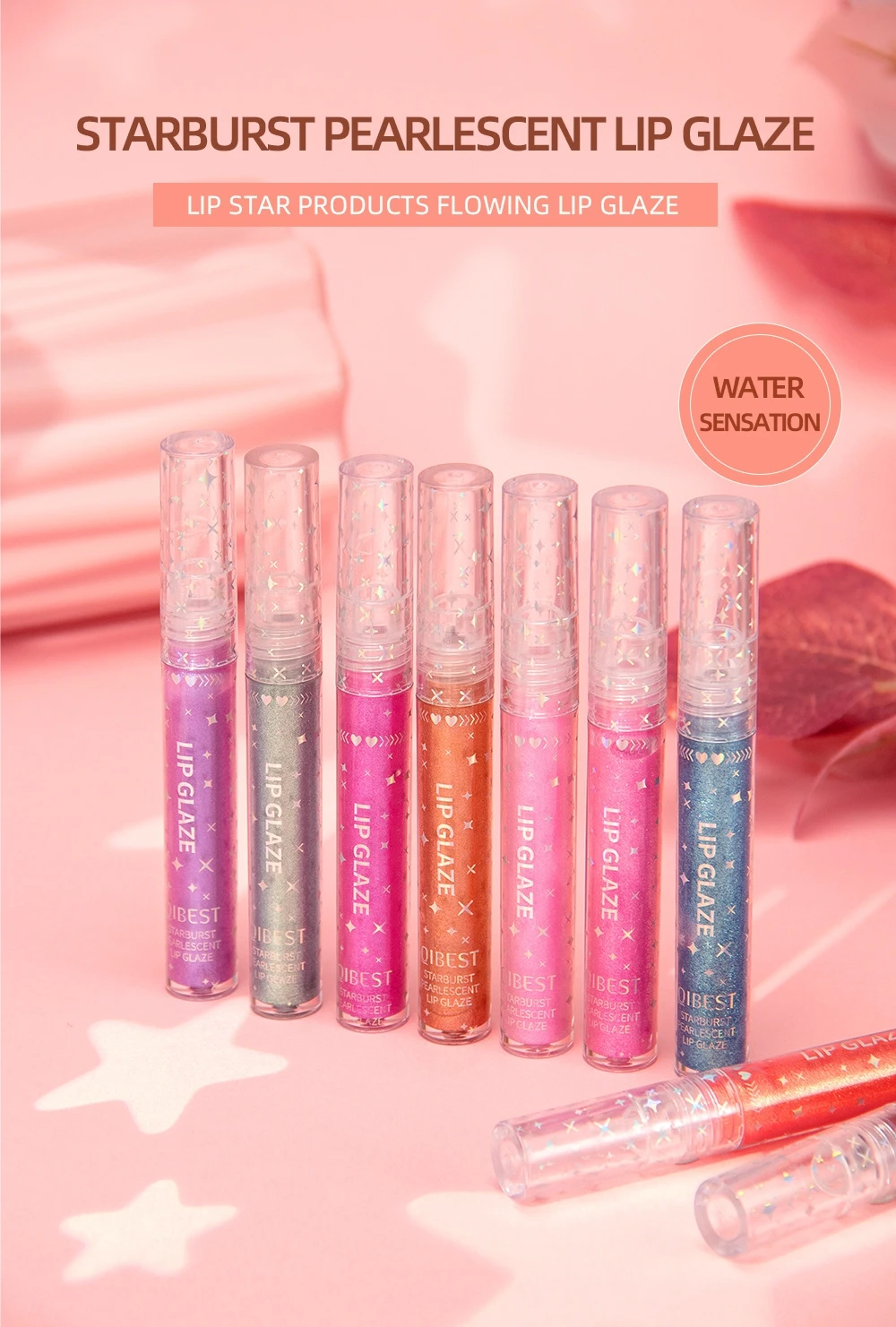 1set Glitter Vloeibare Lipglazuur Tint Laser Holografische Lipsticks Cosmetica Glanzend Pigment Waterdichte Make-up Vrouwen Lipglosses