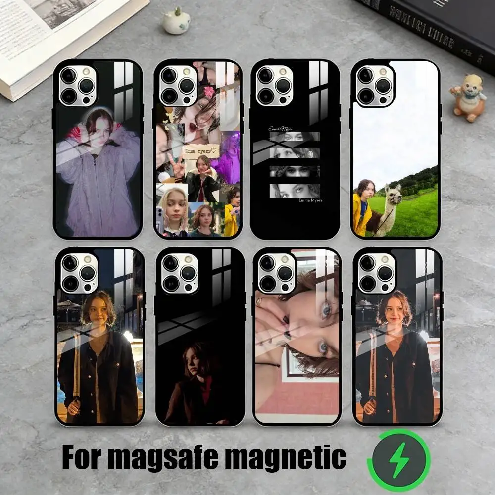 

L-Lovely E-Emma Actor M-Myers Phone Case For iPhone17,16,15,14,13,12,11 Plus,Pro Magnetic For Magsafe Wireless Charging
