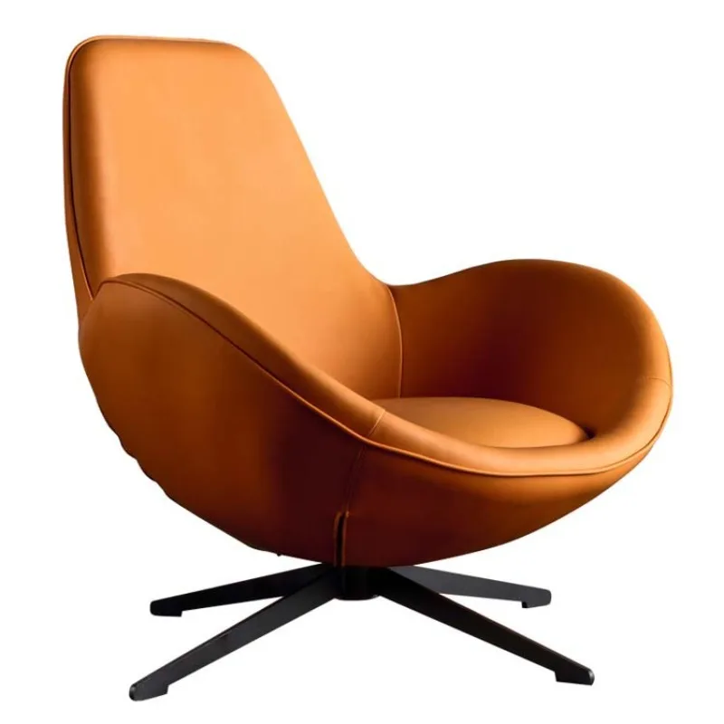 

Nordic single sofa chair snail balcony lazy light luxury rotating leisure designer egg eggshell