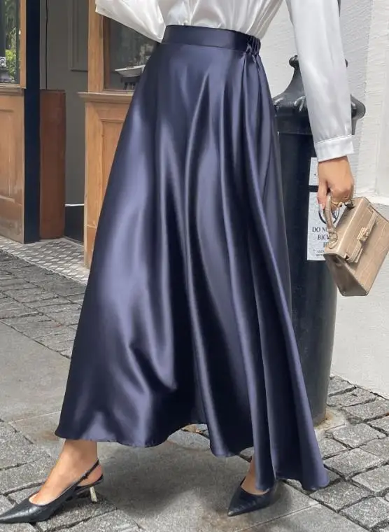 2025 Herfst/Winter Nieuwe Damesmode Elegant Temperament Hangende Lange Rok, Halve Rok, Dameskleding